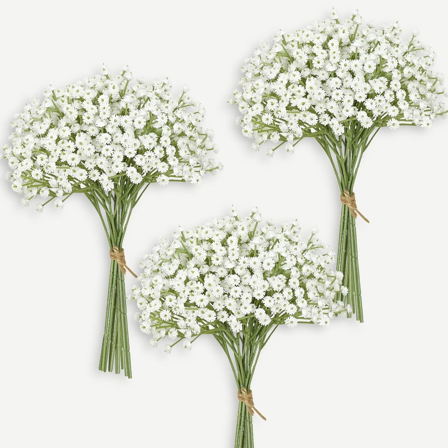 Waipfaru Babys Breath Artificial Flowers, 12 Pcs Baby Breath Flowers Artificial Bulk, Fake White Flowers, Real Touch Faux Babies Breath Gypsophila for Wedding Home Decor Floral Arrangement,13 Inch