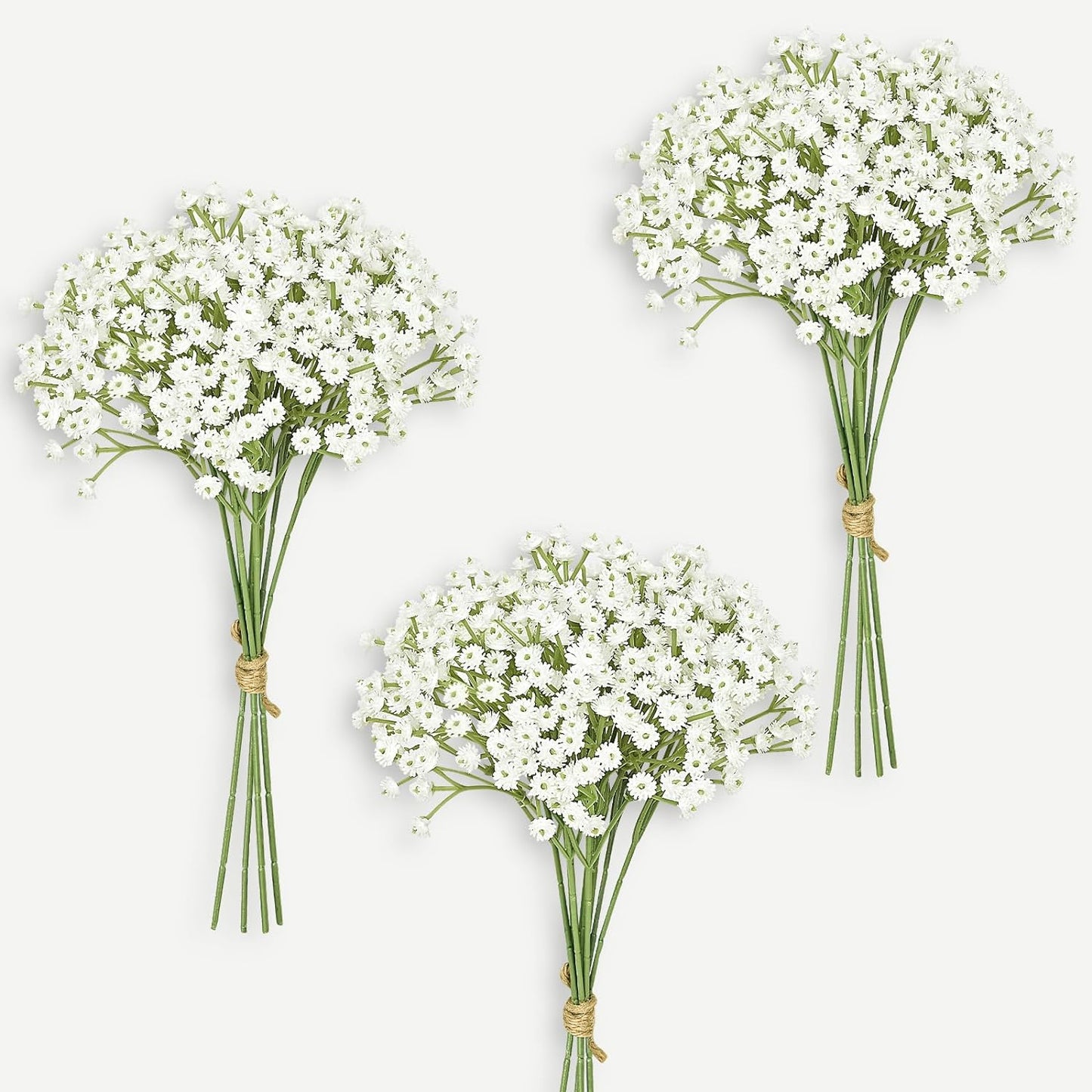 Waipfaru Babys Breath Artificial Flowers, 12 Pcs Baby Breath Flowers Artificial Bulk, Fake White Flowers, Real Touch Faux Babies Breath Gypsophila for Wedding Home Decor Floral Arrangement,13 Inch